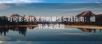 可可影视转发前的最佳实践指南：细节决定成败
